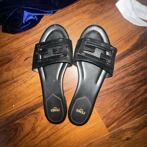 Black Fendi Sandals